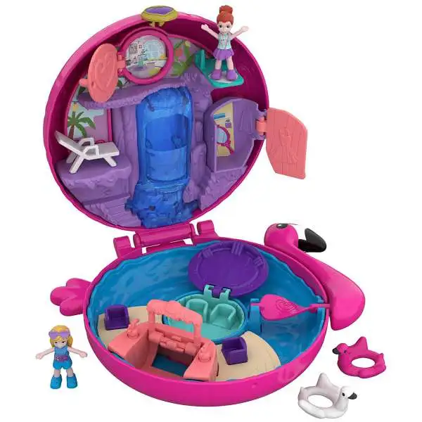 Polly Pocket Big Pocket Flamingo Floatie Playset [World 3, Damaged Package]