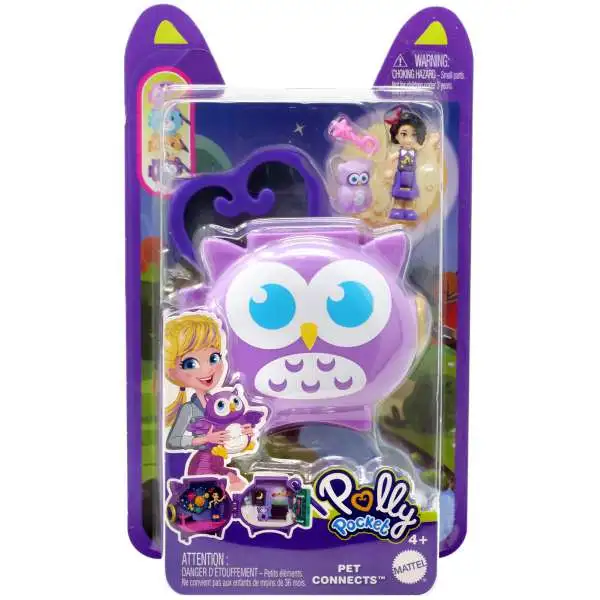 Polly Pocket Pet Connects Owl Micro Playset