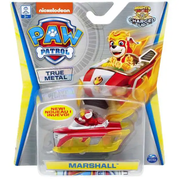 Paw Patrol Mighty Pups Charged Up True Metal Marshall Diecast Car [Mighty Pups Charged Up]