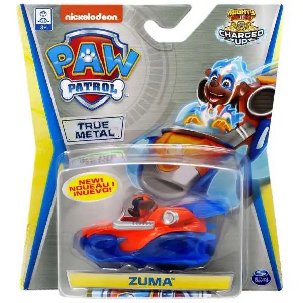 Paw Patrol Mighty Pups Charged Up True Metal Zuma Diecast Car [Mighty Pups Charged Up, Damaged Package]