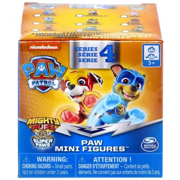 Paw Patrol Mighty Pups Super Paws Series 4 Paw Mini Figures Mystery Pack [1 RANDOM Figure]