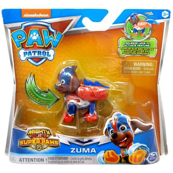 Paw Patrol Mighty Pups Super Paws Zuma Figure