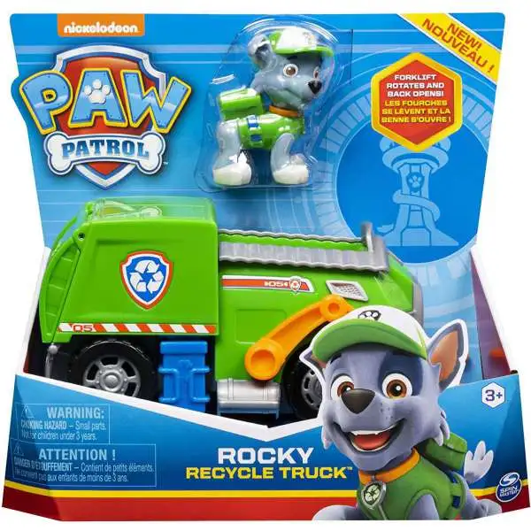 Paw Patrol Rocky Recycle Truck Vehicle & Figure