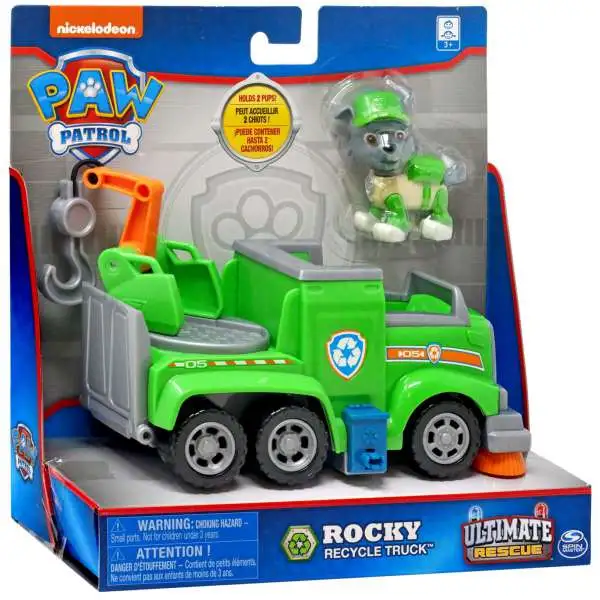 Paw Patrol Ultimate Rescue Rocky Recycle Truck Vehicle & Figure [2020]