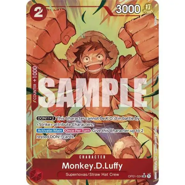One Piece Trading Card Game Premium Booster Super Rare Monkey.D.Luffy OP01-024 [Alternate Art]