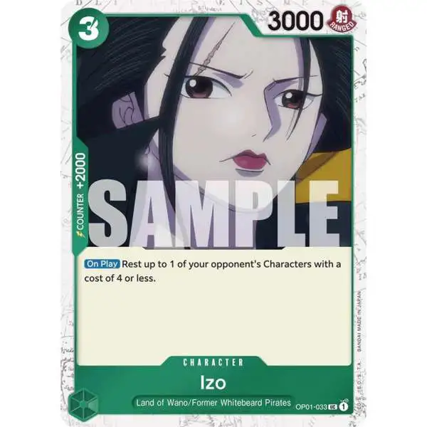 One Piece Trading Card Game Premium Booster Uncommon Izo OP01-033 [Jolly Roger Foil]