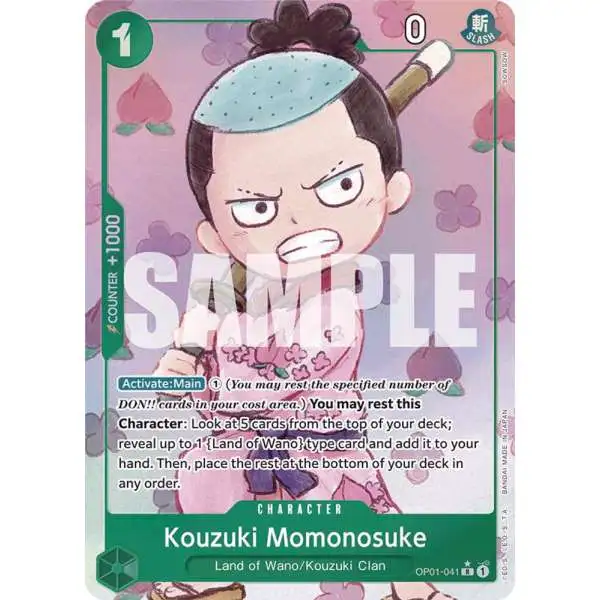 One Piece Trading Card Game Premium Booster Rare Kouzuki Momonosuke OP01-041 [Alternate Art]