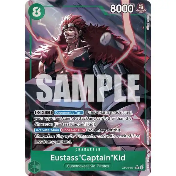 One Piece Trading Card Game Premium Booster Super Rare EustassCaptainKid OP01-051 [Alternate Art]