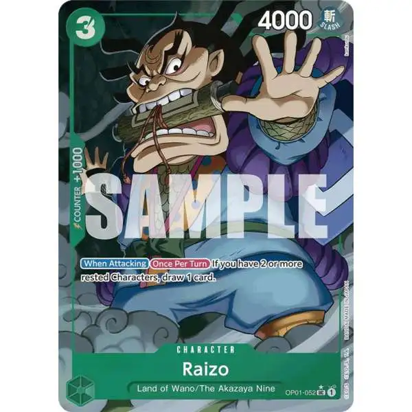 One Piece Trading Card Game Premium Booster Uncommon Raizo OP01-052 [Alternate Art]
