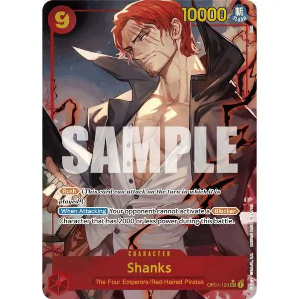 One Piece Trading Card Game Premium Booster Secret Rare Shanks OP01-120 [Alternate Art]