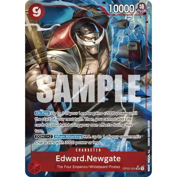 One Piece Trading Card Game Premium Booster Super Rare Edward.Newgate OP02-004 [Alternate Art]