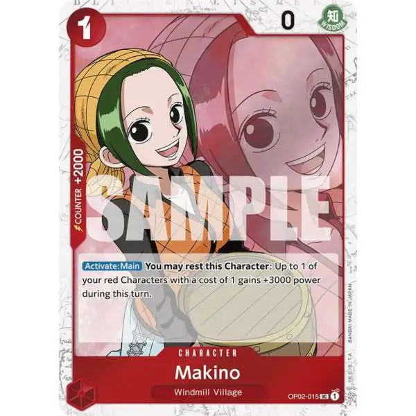 One Piece Trading Card Game Premium Booster Uncommon Makino OP02-015 [Jolly Roger Foil]