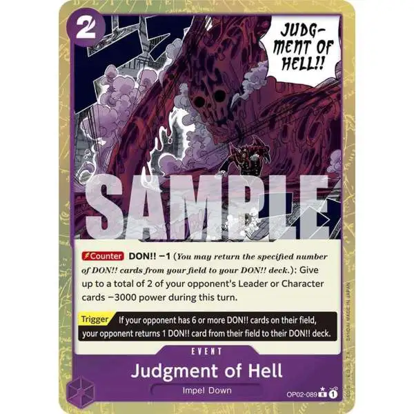 One Piece Trading Card Game Premium Booster Rare Judgment of Hell OP02-089 [Textured Foil]