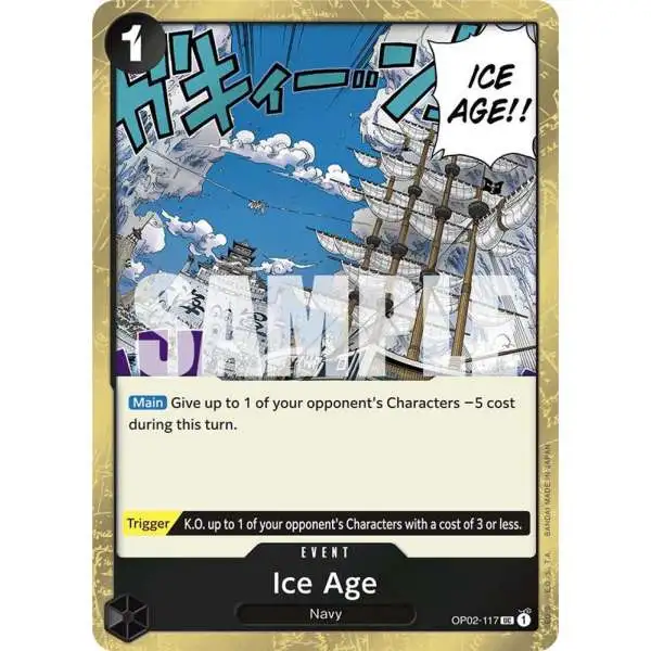 One Piece Trading Card Game Premium Booster Uncommon Ice Age OP02-117 [Jolly Roger Foil]