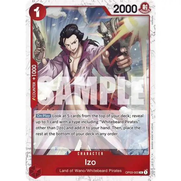 One Piece Trading Card Game Premium Booster Rare Izo OP03-003 [Jolly Roger Foil]