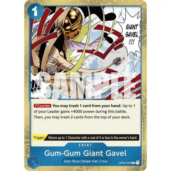 One Piece Trading Card Game Premium Booster Common Gum-Gum Giant Gavel OP03-055 [Jolly Roger Foil]
