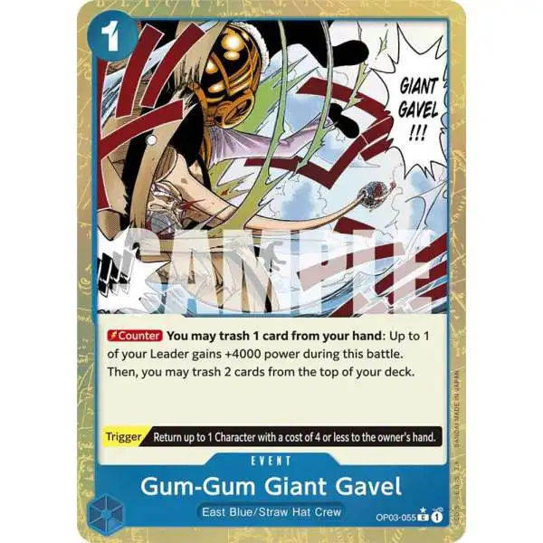 One Piece Trading Card Game Premium Booster Common Gum-Gum Giant Gavel OP03-055 [Textured Foil]