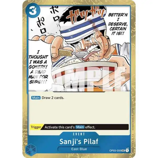 One Piece Trading Card Game Premium Booster Uncommon Sanji's Pilaf OP03-056 [Jolly Roger Foil]
