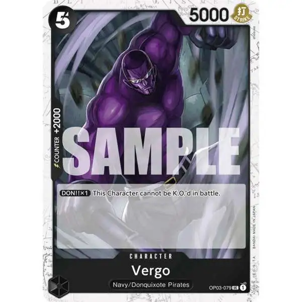 One Piece Trading Card Game Premium Booster Uncommon Vergo OP03-079 [Jolly Roger Foil]