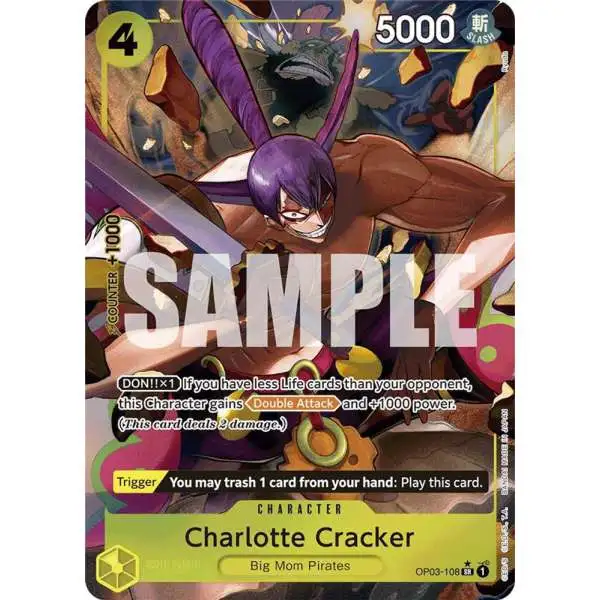 One Piece Trading Card Game Premium Booster Super Rare Charlotte Cracker OP03-108 [Alternate Art]