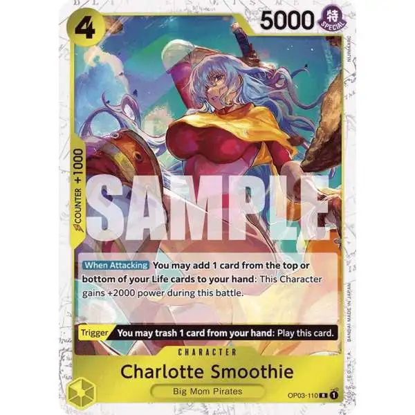 One Piece Trading Card Game Premium Booster Rare Charlotte Smoothie OP03-110 [Jolly Roger Foil]