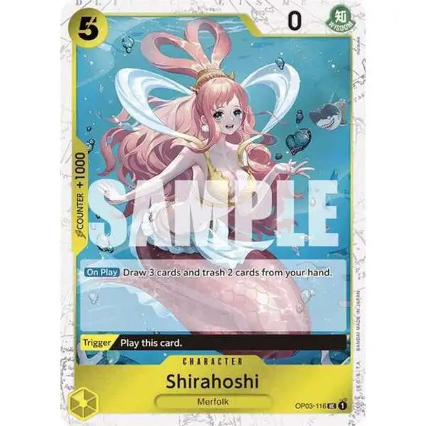 One Piece Trading Card Game Premium Booster Uncommon Shirahoshi OP03-116 [Jolly Roger Foil]
