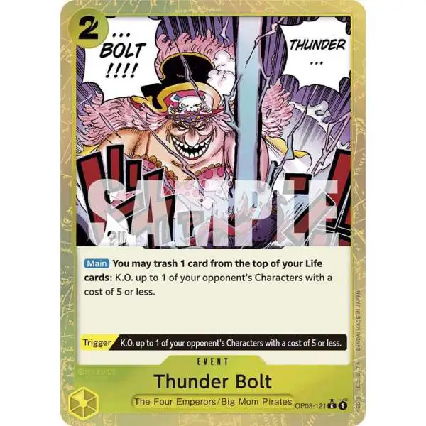 One Piece Trading Card Game Premium Booster Common Thunder Bolt OP03-121 [Textured Foil]
