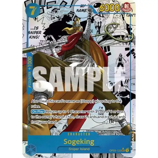 One Piece Trading Card Game Premium Booster Secret Rare Sogeking OP03-122 [Manga]
