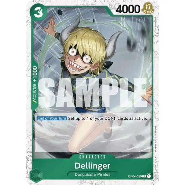 One Piece Trading Card Game Premium Booster Common Dellinger OP04-029 [Jolly Roger Foil]
