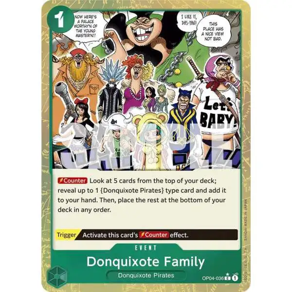 One Piece Trading Card Game Premium Booster Common Donquixote Family OP04-036 [Textured Foil]