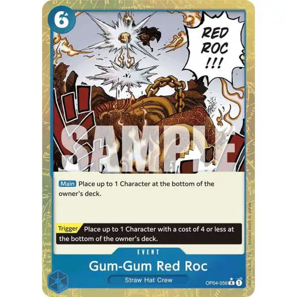 One Piece Trading Card Game Premium Booster Rare Gum-Gum Red Roc OP04-056 [Textured Foil]