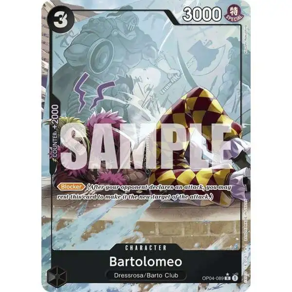 One Piece Trading Card Game Premium Booster Rare Bartolomeo OP04-089 [Full Art]