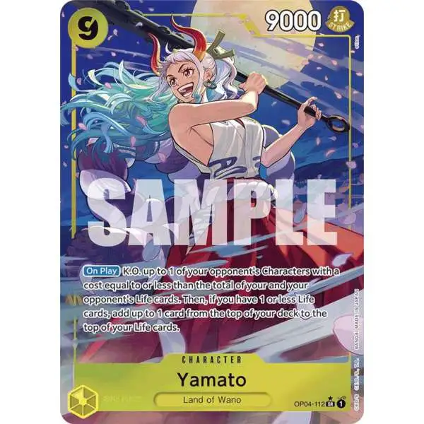 One Piece Trading Card Game Premium Booster Super Rare Yamato OP04-112 [Alternate Art]