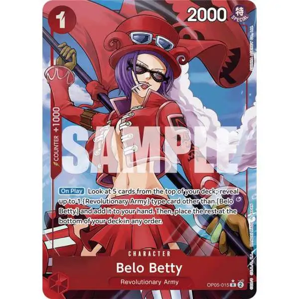 One Piece Trading Card Game Premium Booster Rare Belo Betty OP05-015 [Alternate Art]