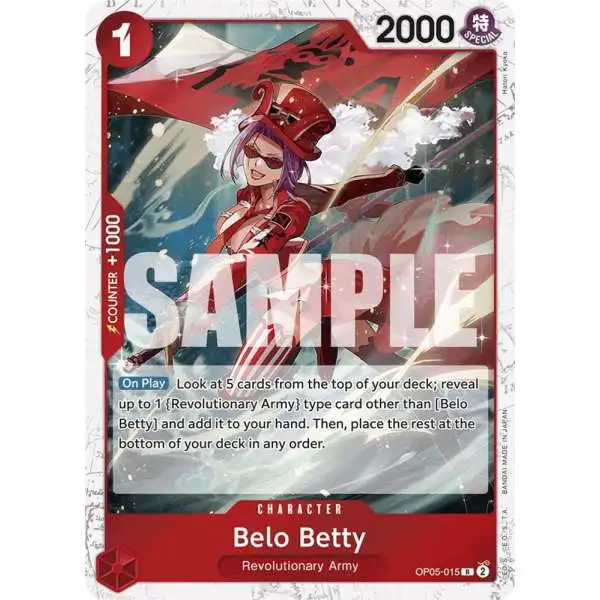 One Piece Trading Card Game Premium Booster Rare Belo Betty OP05-015 [Jolly Roger Foil]