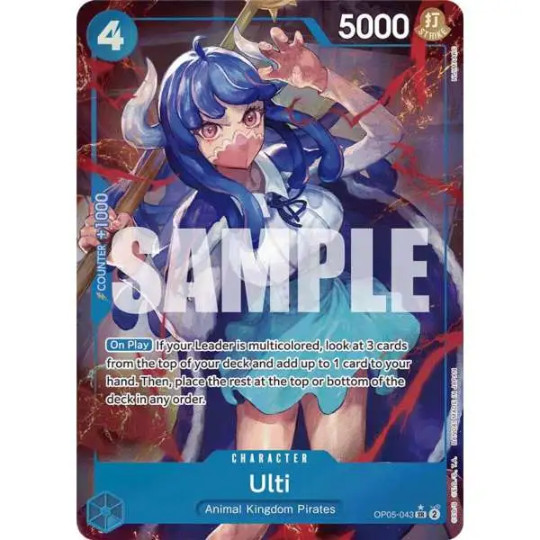 One Piece Trading Card Game Premium Booster Super Rare Ulti OP05-043 [Alternate Art]