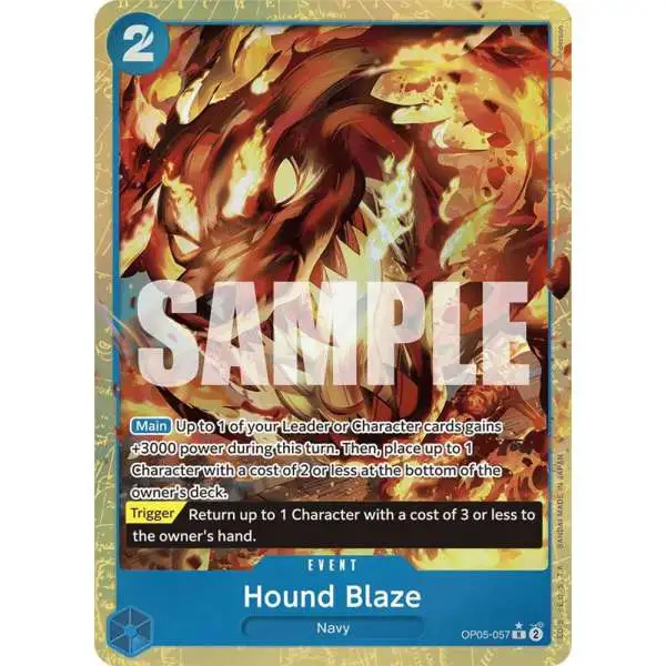 One Piece Trading Card Game Premium Booster Rare Hound Blaze OP05-057 [Alternate Art]