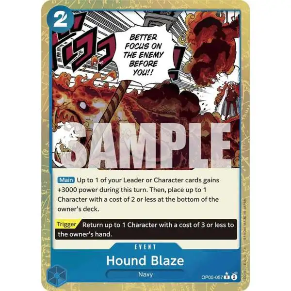 One Piece Trading Card Game Premium Booster Rare Hound Blaze OP05-057 [Textured Foil]