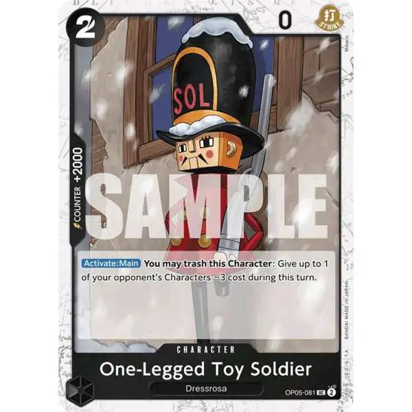 One Piece Trading Card Game Premium Booster Uncommon One-Legged Toy Soldier OP05-081 [Jolly Roger Foil]