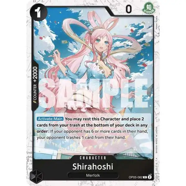 One Piece Trading Card Game Premium Booster Rare Shirahoshi OP05-082 [Jolly Roger Foil]