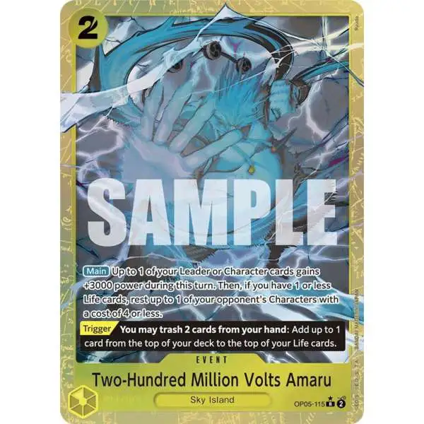 One Piece Trading Card Game Premium Booster Rare Two-Hundred Million Volts Amaru OP05-115 [Alternate Art]
