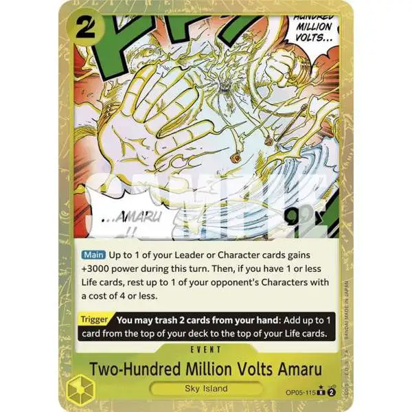 One Piece Trading Card Game Premium Booster Rare Two-Hundred Million Volts Amaru OP05-115 [Textured Foil]