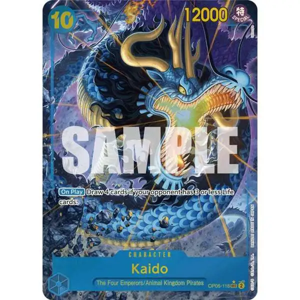 secret rare kaido card OP05-118 EN MT+ tatsuya Premium Booster One Piece Trading Card Game