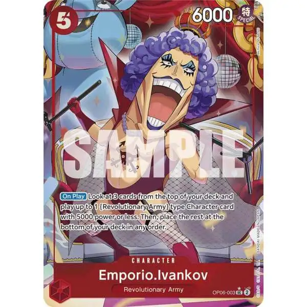 One Piece Trading Card Game Premium Booster Uncommon Emporio.Ivankov OP06-003 [Full Art]