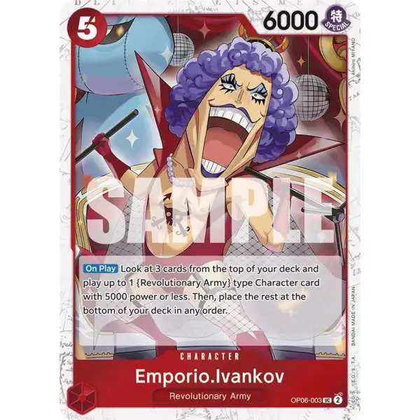 One Piece Trading Card Game Premium Booster Uncommon Emporio.Ivankov OP06-003 [Jolly Roger Foil]