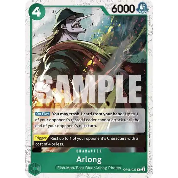 One Piece Trading Card Game Premium Booster Rare Arlong OP06-023 [Jolly Roger Foil]