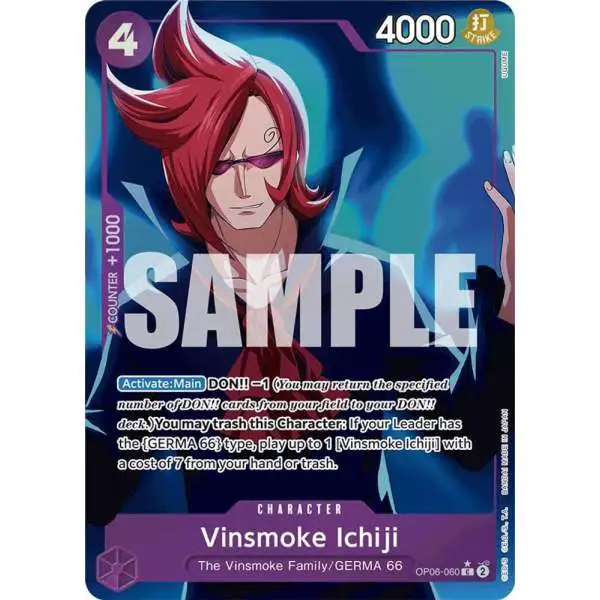 One Piece Trading Card Game Premium Booster Common Vinsmoke Ichiji OP06-060 [Full Art]
