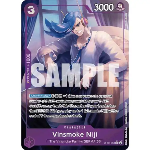 One Piece Trading Card Game Premium Booster Common Vinsmoke Niji OP06-064 [Full Art]