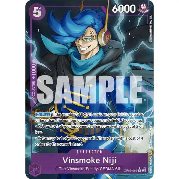 One Piece Trading Card Game Premium Booster Rare Vinsmoke Niji OP06-065 [Alternate Art]