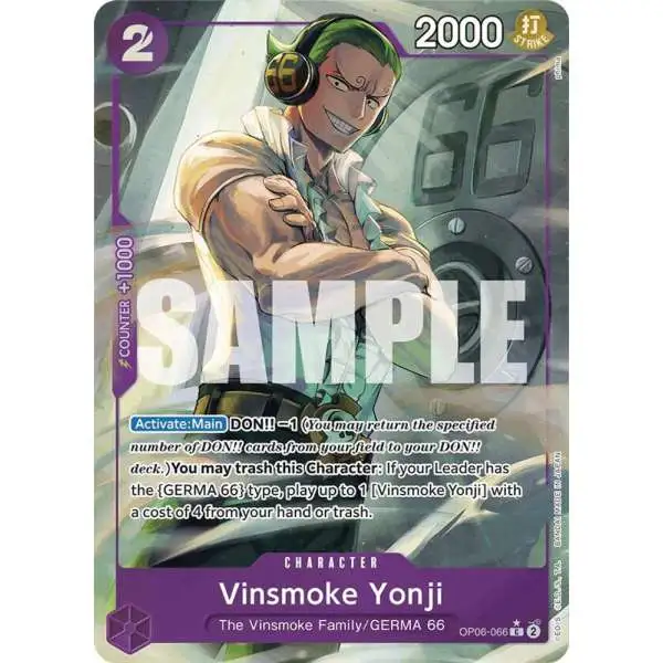 One Piece Trading Card Game Premium Booster Common Vinsmoke Yonji OP06-066 [Full Art]